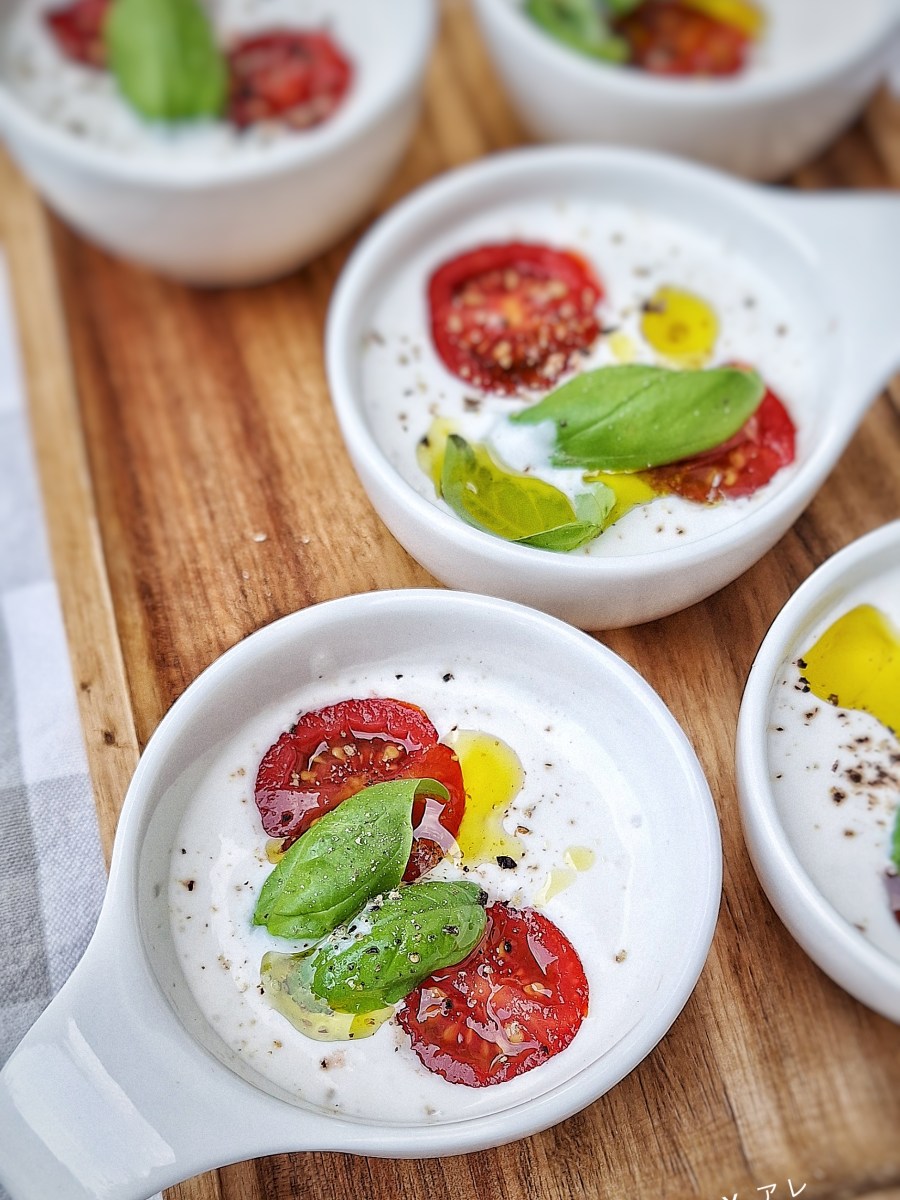 Caprese semi liquida una amuse buche&nbsp;stellata