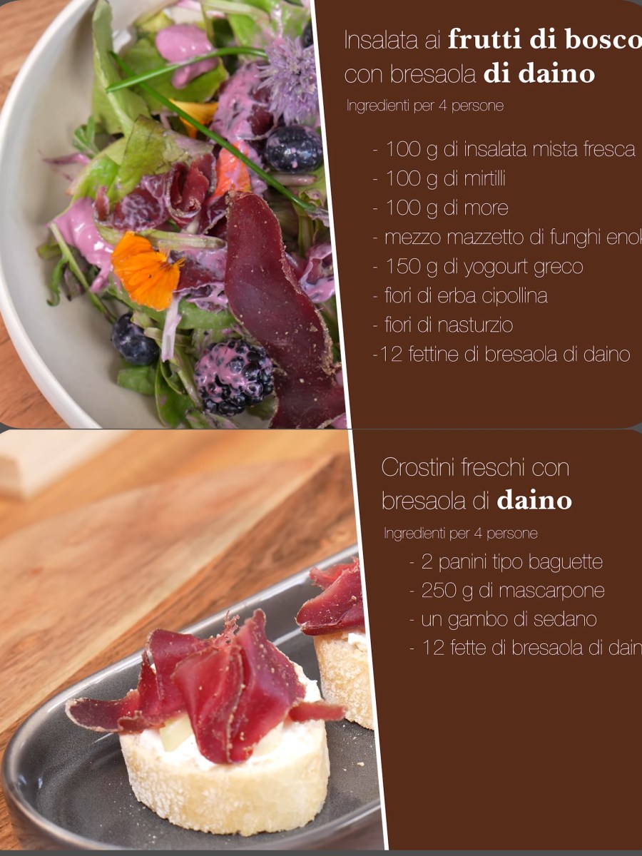 Ultime due videoricette: antipasti con bresaola di&nbsp;daino!