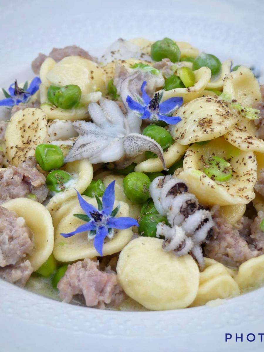Orecchiette seppie piselli salsiccia e un nuovo esperimento è&nbsp;pronto!